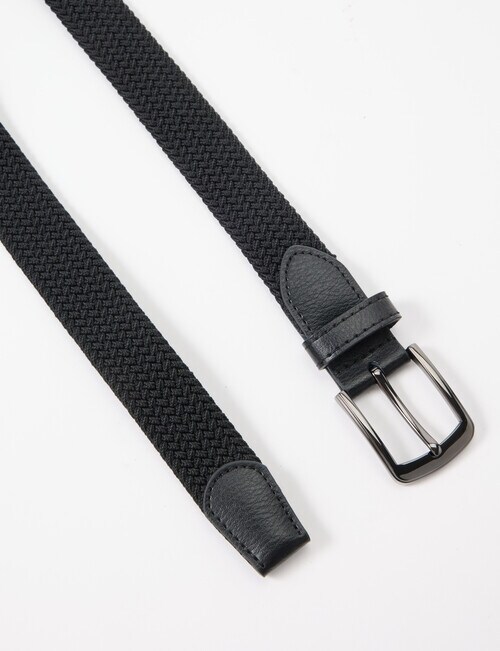 Chisel Braided Stretch Belt, Black product photo View 03 L