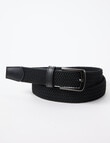 Chisel Braided Stretch Belt, Black product photo View 02 S