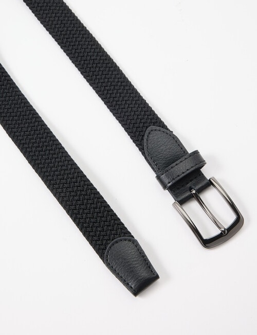 Chisel Braided Stretch Belt, Black product photo View 03 L