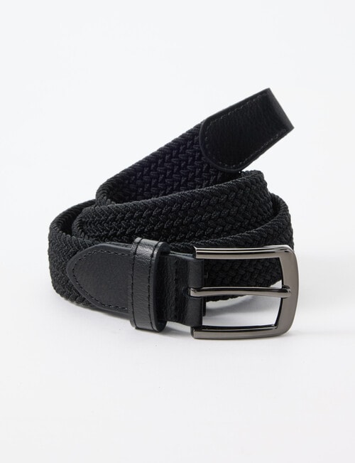 Chisel Braided Stretch Belt, Black product photo
