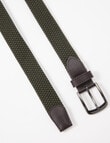 Chisel Braided Stretch Belt, Khaki product photo View 03 S