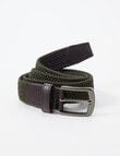 Chisel Braided Stretch Belt, Khaki product photo