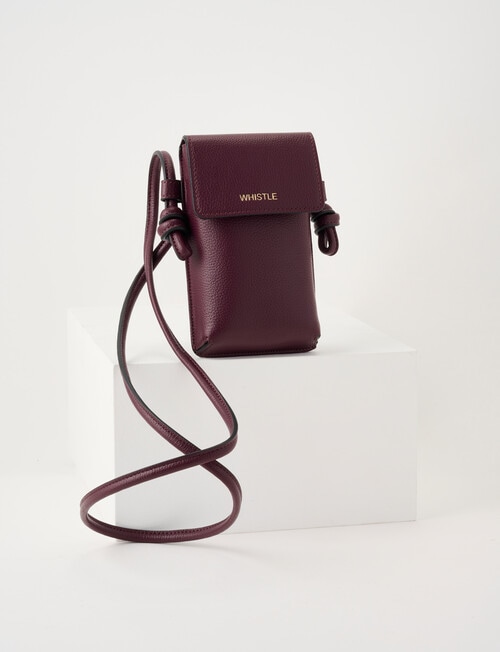 Whistle Phone Crossbody Bag, Cherry Lacquer product photo