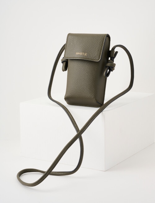 Whistle Phone Crossbody Bag, Olive product photo View 03 L