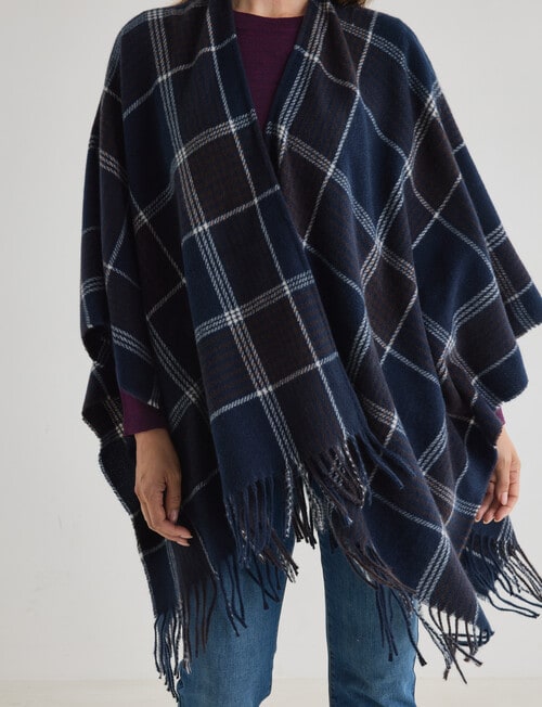 Boston + Bailey Check Wrap, Navy product photo View 04 L