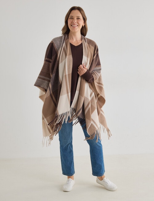 Boston + Bailey Check Wrap, Mocha product photo View 03 L