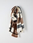 Boston + Bailey Check Tassel Scarf, Mocha product photo