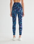 Superfit Limitless Leaf Print Legging, Midnight product photo View 02 S