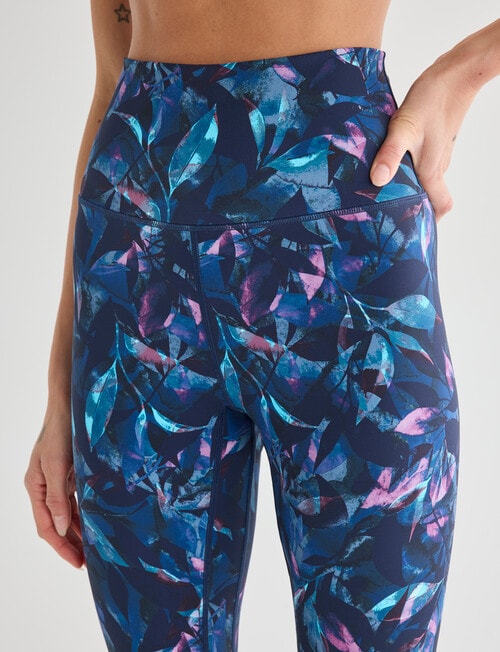 Superfit Limitless Leaf Print Legging, Midnight product photo View 04 L