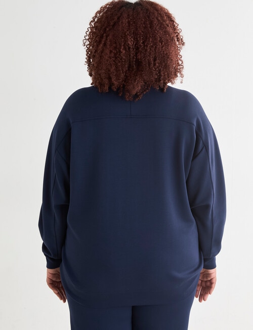 Superfit Curve Premium Crew Sweat, Bright Navy product photo View 02 L