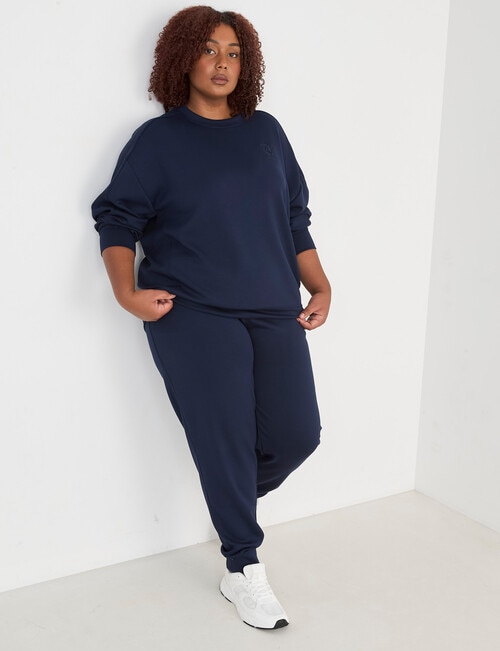 Superfit Curve Premium Crew Sweat, Bright Navy product photo View 03 L