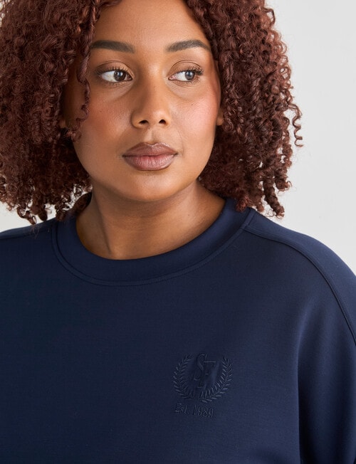 Superfit Curve Premium Crew Sweat, Bright Navy product photo View 04 L
