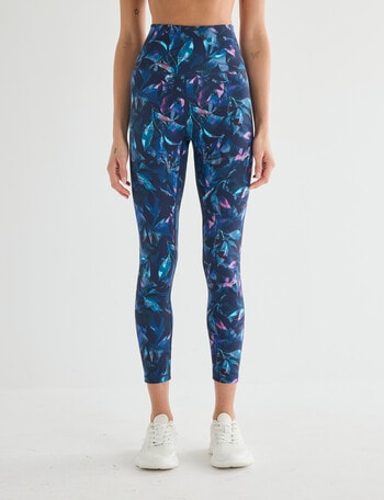 Superfit Limitless Leaf Print Legging, Midnight product photo