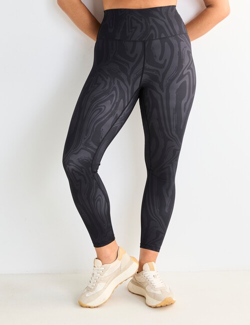 Superfit Limitless Contrast Swirl Print Legging, Grey product photo