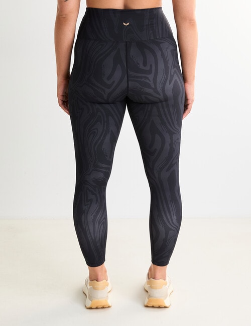 Superfit Limitless Contrast Swirl Print Legging, Grey product photo View 02 L