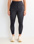 Superfit Limitless Contrast Swirl Print Legging, Grey product photo View 05 S