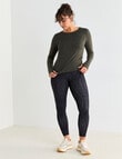 Superfit Limitless Contrast Swirl Print Legging, Grey product photo View 06 S