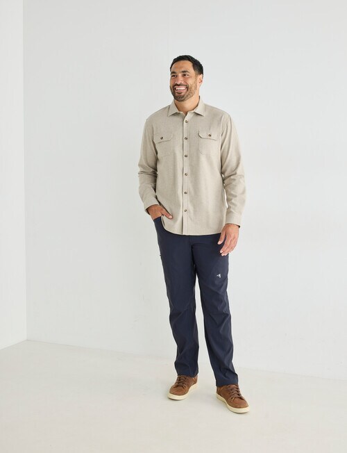 Kauri Trail Glen Long Sleeve Shirt, Stone product photo View 03 L