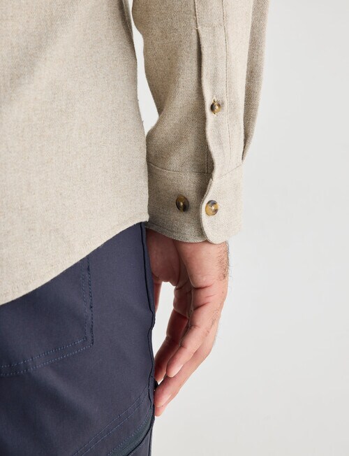 Kauri Trail Glen Long Sleeve Shirt, Stone product photo View 05 L