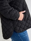 Studio Curve Zip Quilted Jacket, Black product photo View 05 S