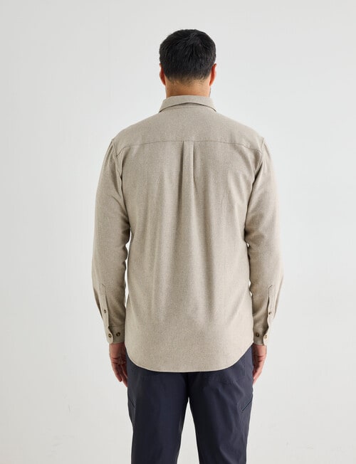 Kauri Trail Glen Long Sleeve Shirt, Stone product photo View 02 L