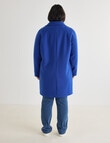 Studio Curve Double Breasted Coat, Sapphire product photo View 02 S