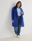 Studio Curve Double Breasted Coat, Sapphire product photo View 03 S