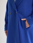 Studio Curve Double Breasted Coat, Sapphire product photo View 05 S