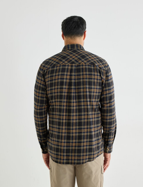 Kauri Trail Rusty Long Sleeve Shirt, Black product photo View 02 L