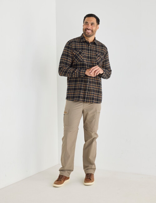 Kauri Trail Rusty Long Sleeve Shirt, Black product photo View 03 L