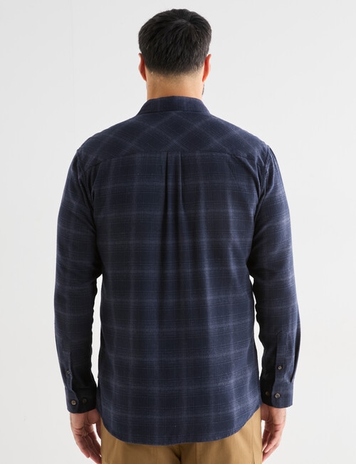 Kauri Trail Check Long Sleeve Shirt, Dark Blue product photo View 02 L
