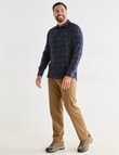 Kauri Trail Check Long Sleeve Shirt, Dark Blue product photo View 03 S