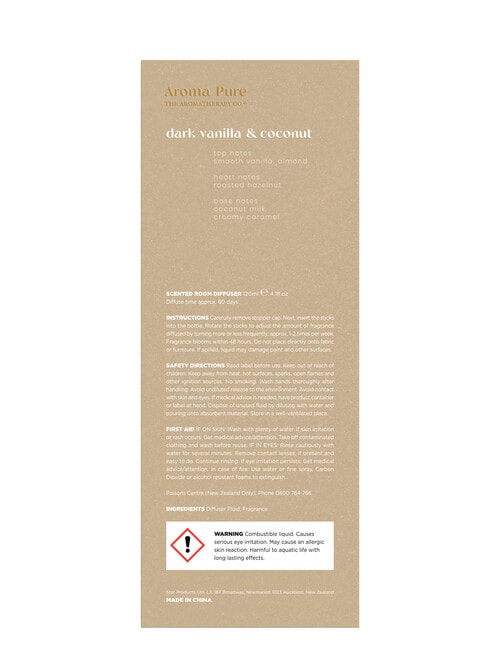 The Aromatherapy Co. Aroma Pure Diffuser, 120ml, Dark Vanilla & Coconut product photo View 29 L