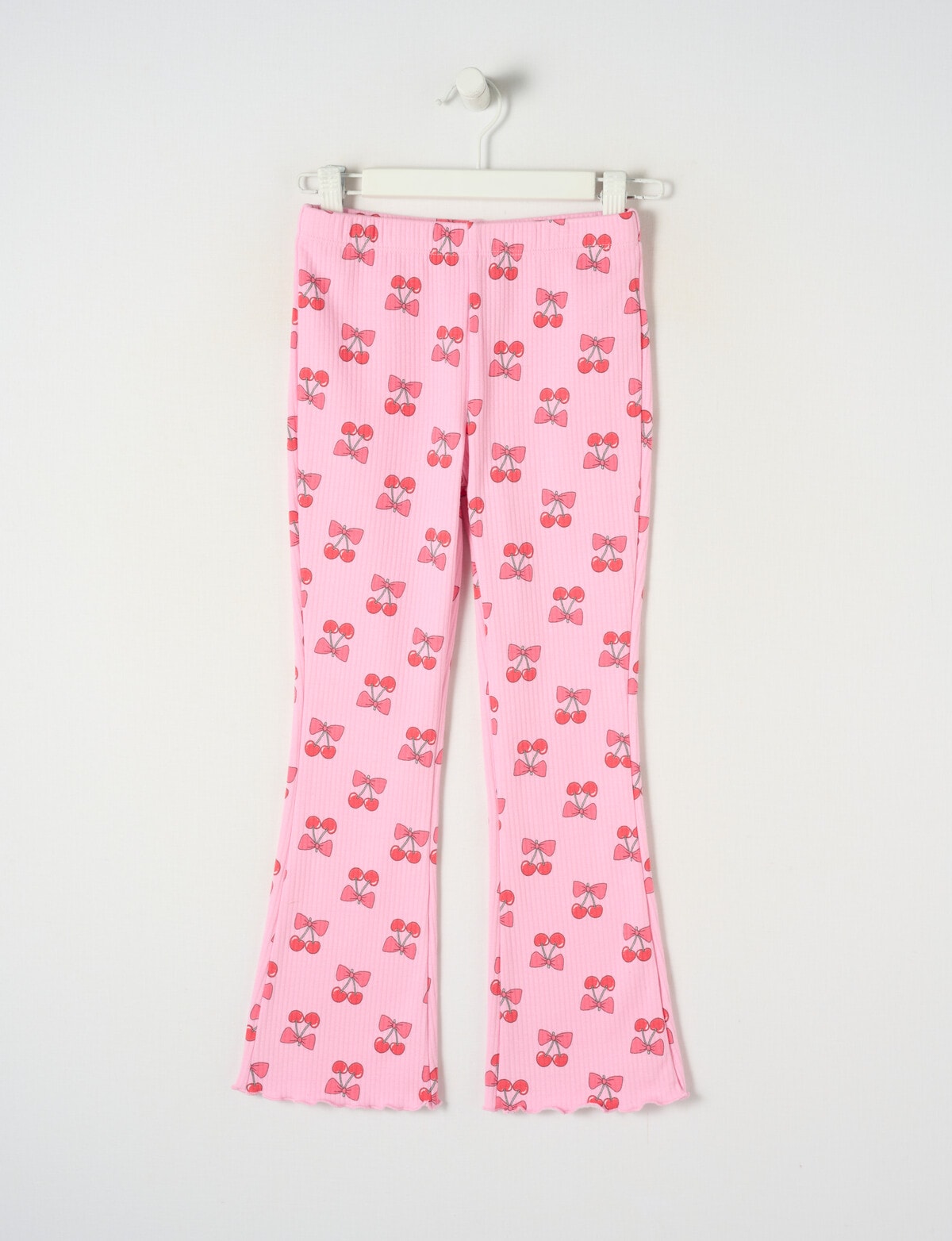Mac & Ellie Cherry Bows Flare Rib Fleece Leggings, Pink Sugar - Pants ...