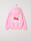 Mac & Ellie Cherry Vibes Pull On Hoodie, Pink Sugar product photo View 02 S