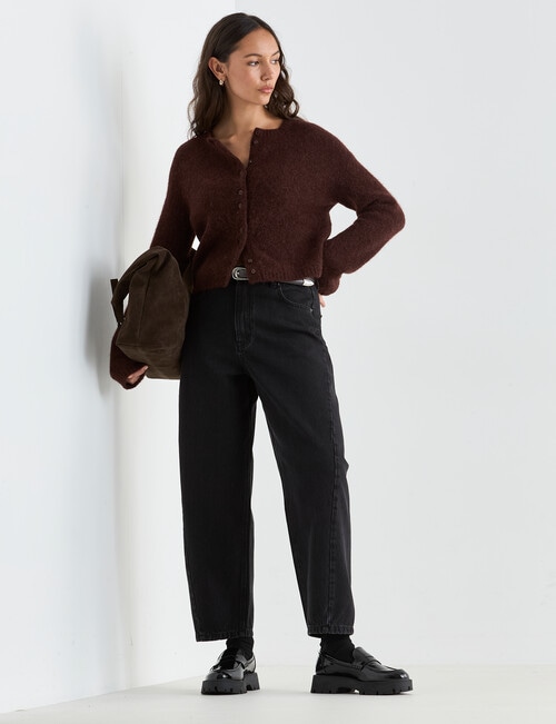 Mineral Aya Alpaca Cardigan, Pomegranate product photo View 08 L