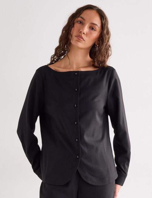 Mineral Quinn Suiting Shirt, Black product photo