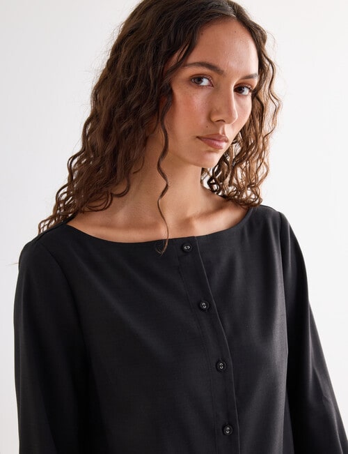 Mineral Quinn Suiting Shirt, Black product photo View 04 L