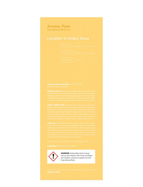 The Aromatherapy Co. Aroma Pure Diffuser, 120ml, Caramel & Tonka Bean product photo View 29 L