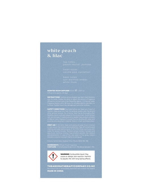 The Aromatherapy Co. Aroma Pure Diffuser, 40ml, White Peach & Lilac product photo View 29 L