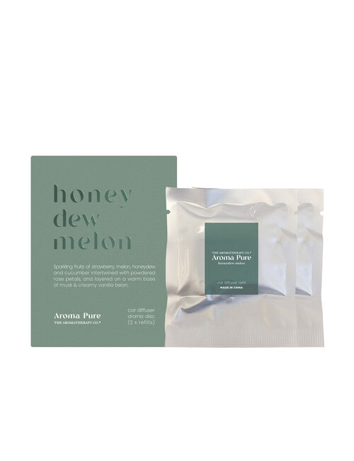 The Aromatherapy Co. Aroma Pure Car Diffuser, Refill Pack x2, Honeydew Melon product photo