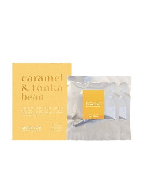 The Aromatherapy Co. Aroma Pure Car Diffuser, Refill Pack x2, Caramel & Tonka Bean product photo