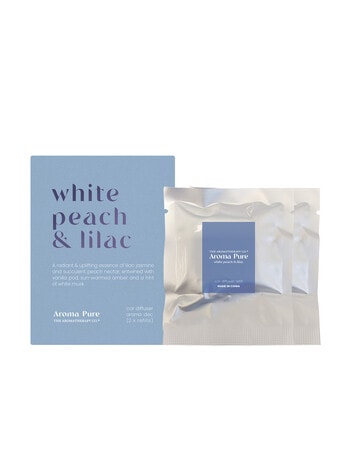 The Aromatherapy Co. Aroma Pure Car Diffuser, Refill Pack x2, White Peach & Lilac product photo