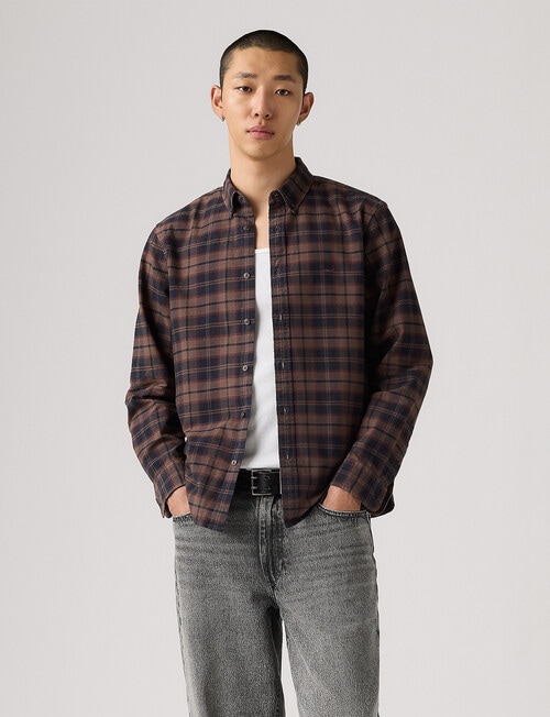 Levis Authentic Button Down Shirt, Choc Plaid product photo