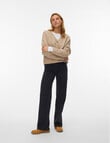 Vero Moda Ingrid Long Sleeve V-Neck Cardigan, Silver Mink product photo View 04 S