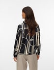 Vero Moda Hadley Long Sleeve Shirt, Black Print product photo View 02 S