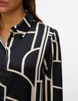 Vero Moda Hadley Long Sleeve Shirt, Black Print product photo View 03 S