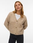 Vero Moda Ingrid Long Sleeve V-Neck Cardigan, Silver Mink product photo