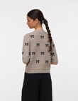 Vero Moda Doffy Intarsia Pullover, Moon Rock Bows product photo View 02 S