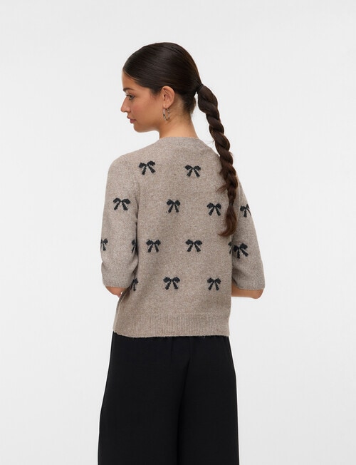 Vero Moda Doffy Intarsia Pullover, Moon Rock Bows product photo View 02 L